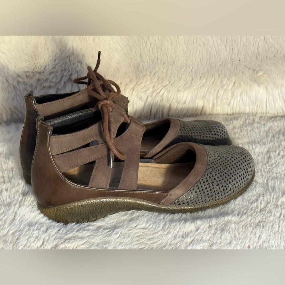 Naot Kata Lace Up Women's Comfort Sandals Shoes Size 37 Earthy Boho